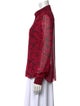 Carolina Herrera Floral Print Long Sleeve Blouse