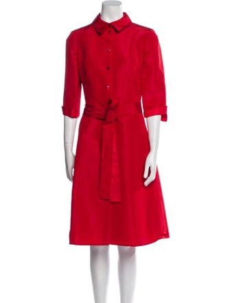Carolina Herrera Silk Knee-Length Dress