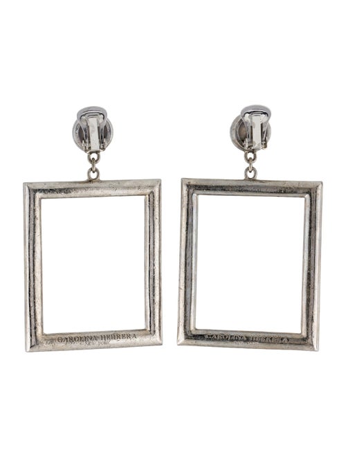Carolina Herrera Crystal Square Drop Earrings