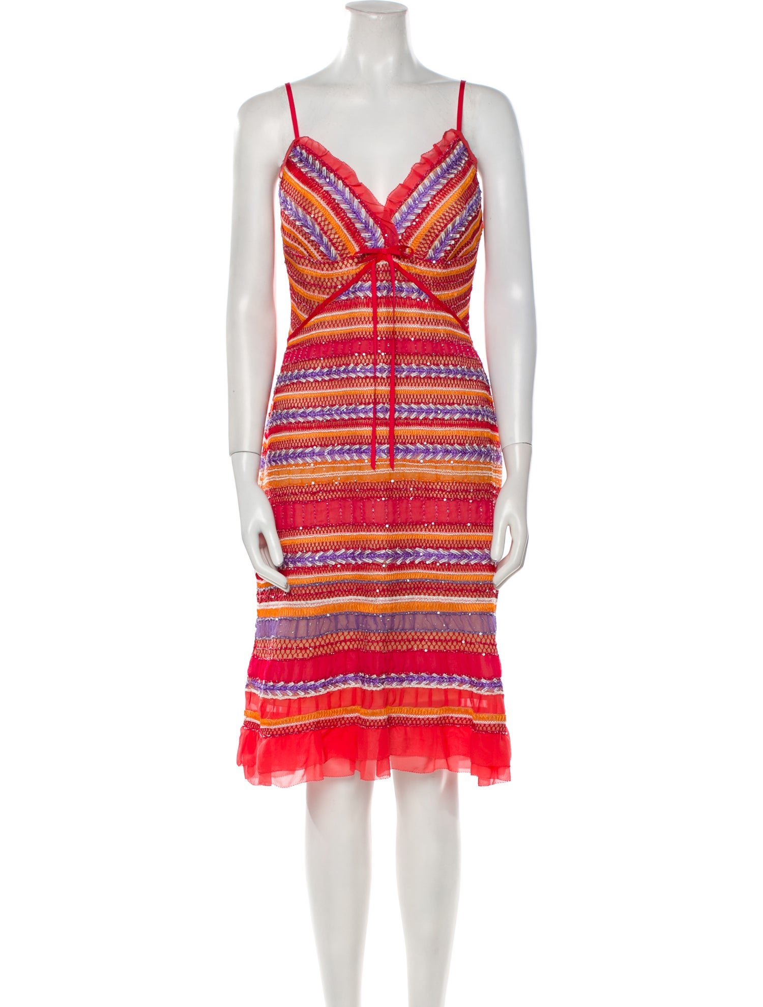 Carolina Herrera Striped Knee-Length Dress