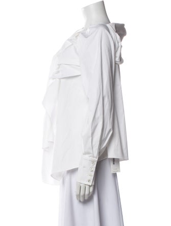 Carolina Herrera Off-The-Shoulder Long Sleeve Blouse