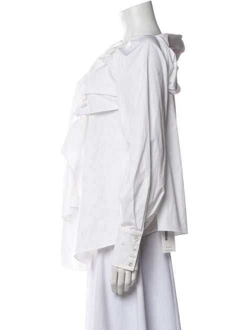 Carolina Herrera Off-The-Shoulder Long Sleeve Blouse