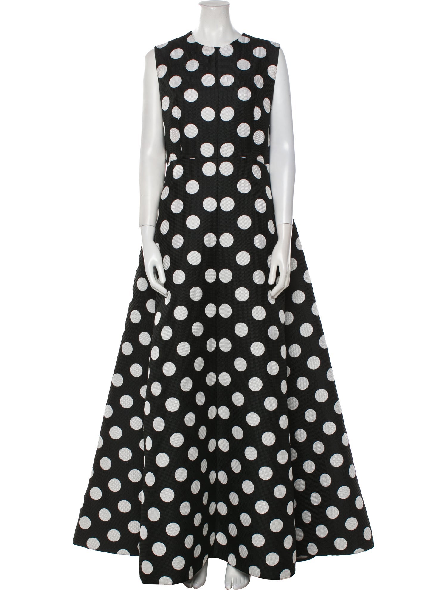 Carolina Herrera Polka Dot Print Long Dress w/ Tags