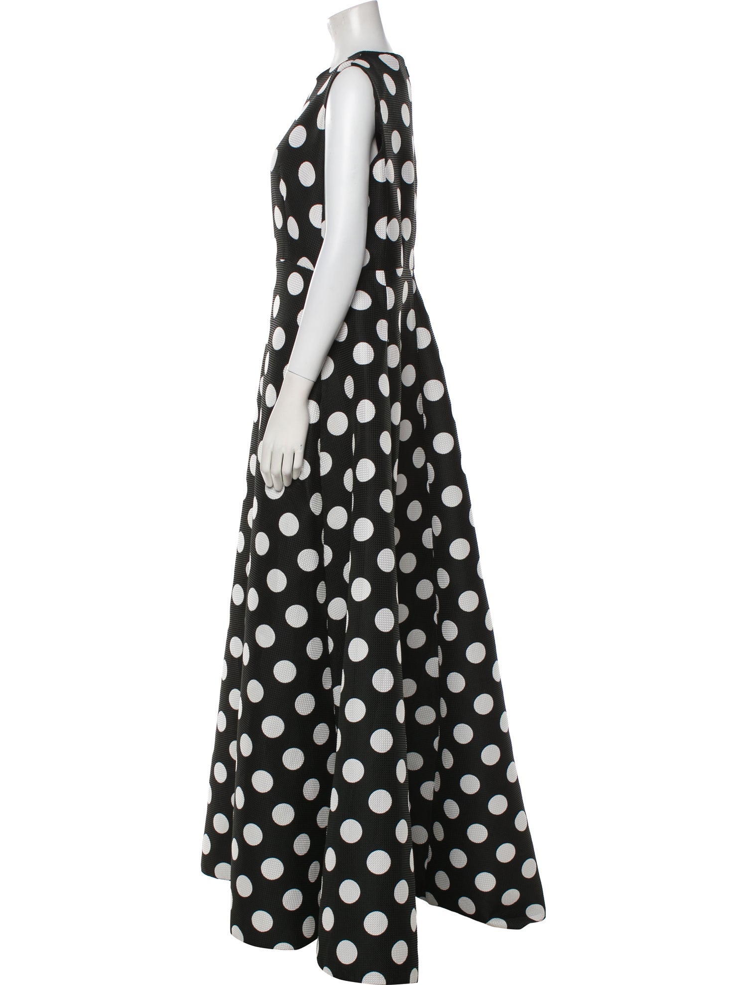 Carolina Herrera Polka Dot Print Long Dress w/ Tags