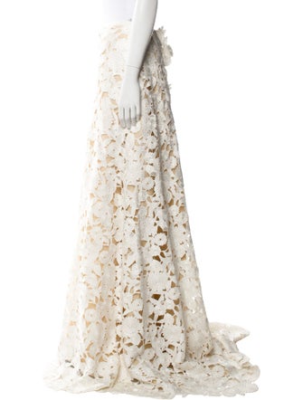 Carolina Herrera Floral Print Long Skirt