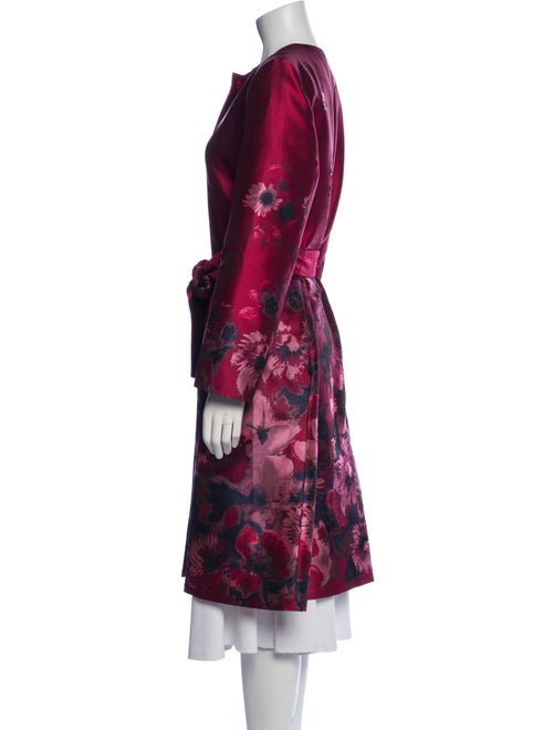 Carolina Herrera Floral Print Trench Coat