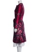 Carolina Herrera Floral Print Trench Coat