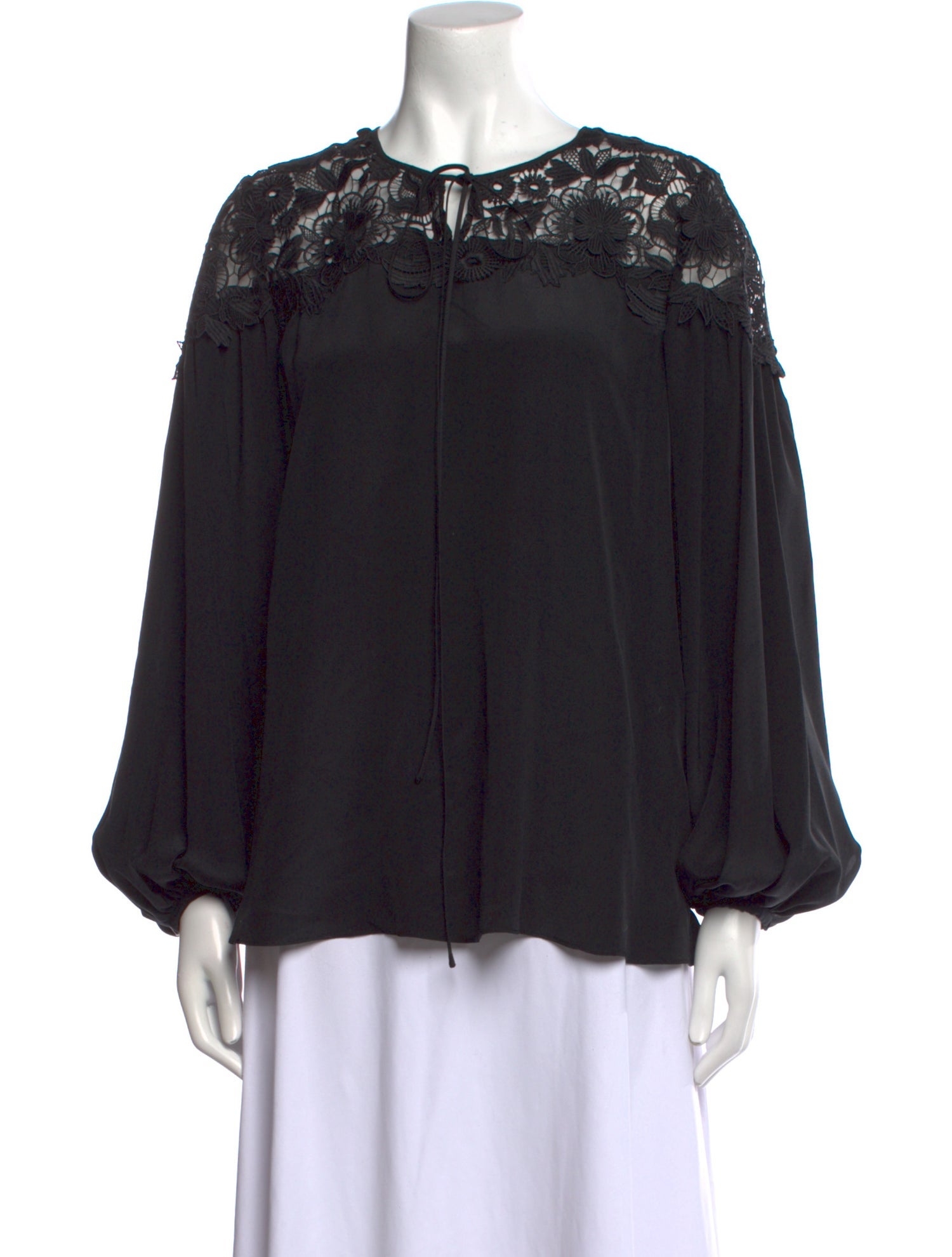 Carolina Herrera Silk Crew Neck Blouse