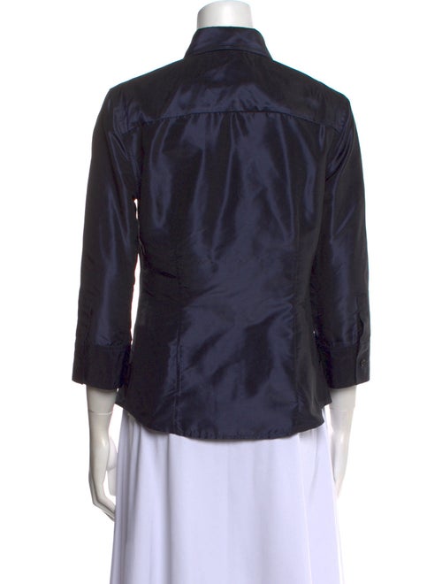 Carolina Herrera Three-Quarter Sleeve Button-Up Top