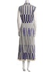 Carolina Herrera Striped Long Dress