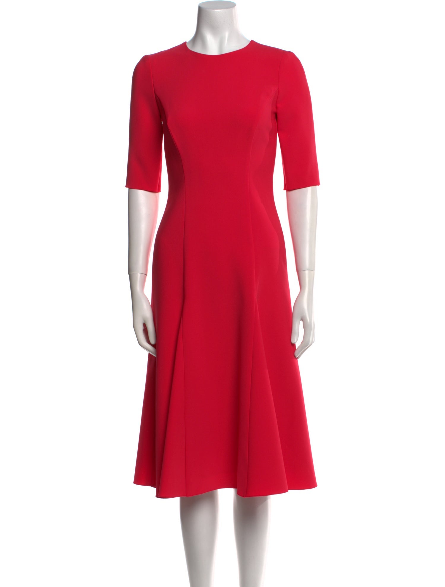 Carolina Herrera Crew Neck Midi Length Dress