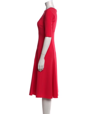 Carolina Herrera Crew Neck Midi Length Dress