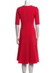 Carolina Herrera Crew Neck Midi Length Dress