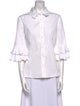 Carolina Herrera Three-Quarter Sleeve Button-Up Top
