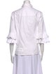 Carolina Herrera Three-Quarter Sleeve Button-Up Top