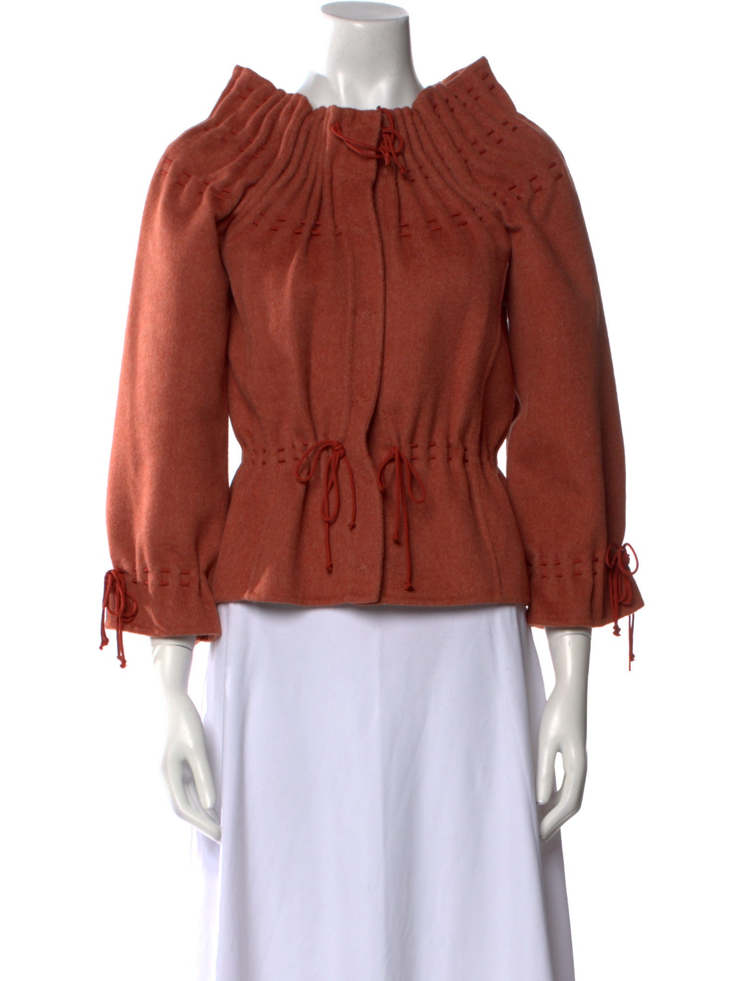 Carolina Herrera Wool Mock Neck Blouse