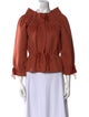 Carolina Herrera Wool Mock Neck Blouse