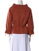 Carolina Herrera Wool Mock Neck Blouse