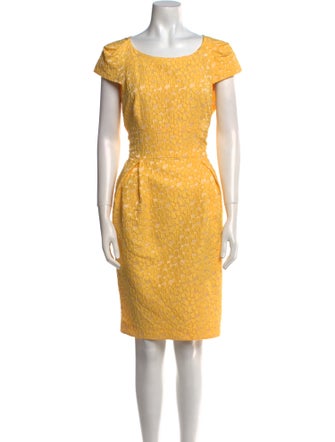 Carolina Herrera Scoop Neck Knee-Length Dress
