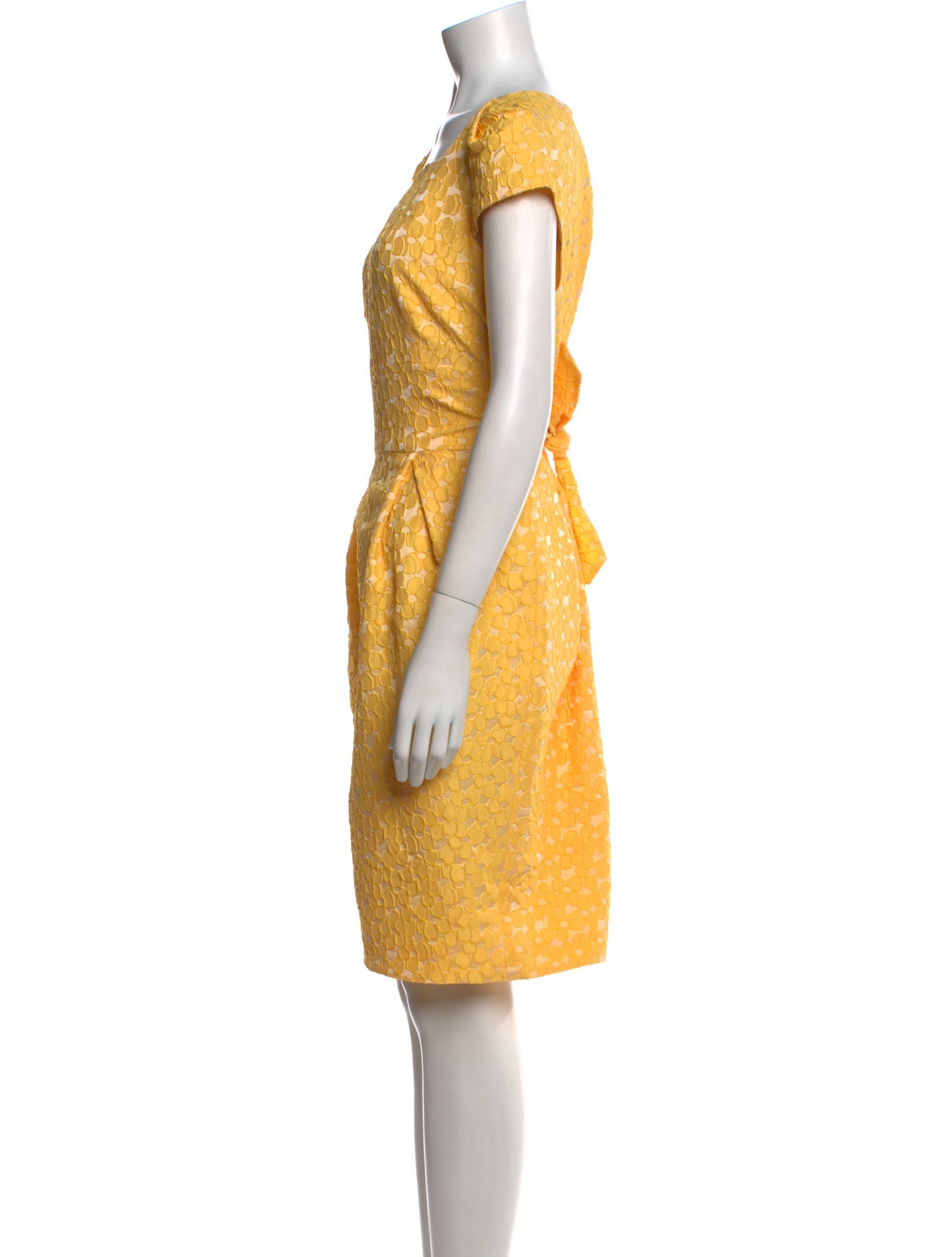 Carolina Herrera Scoop Neck Knee-Length Dress