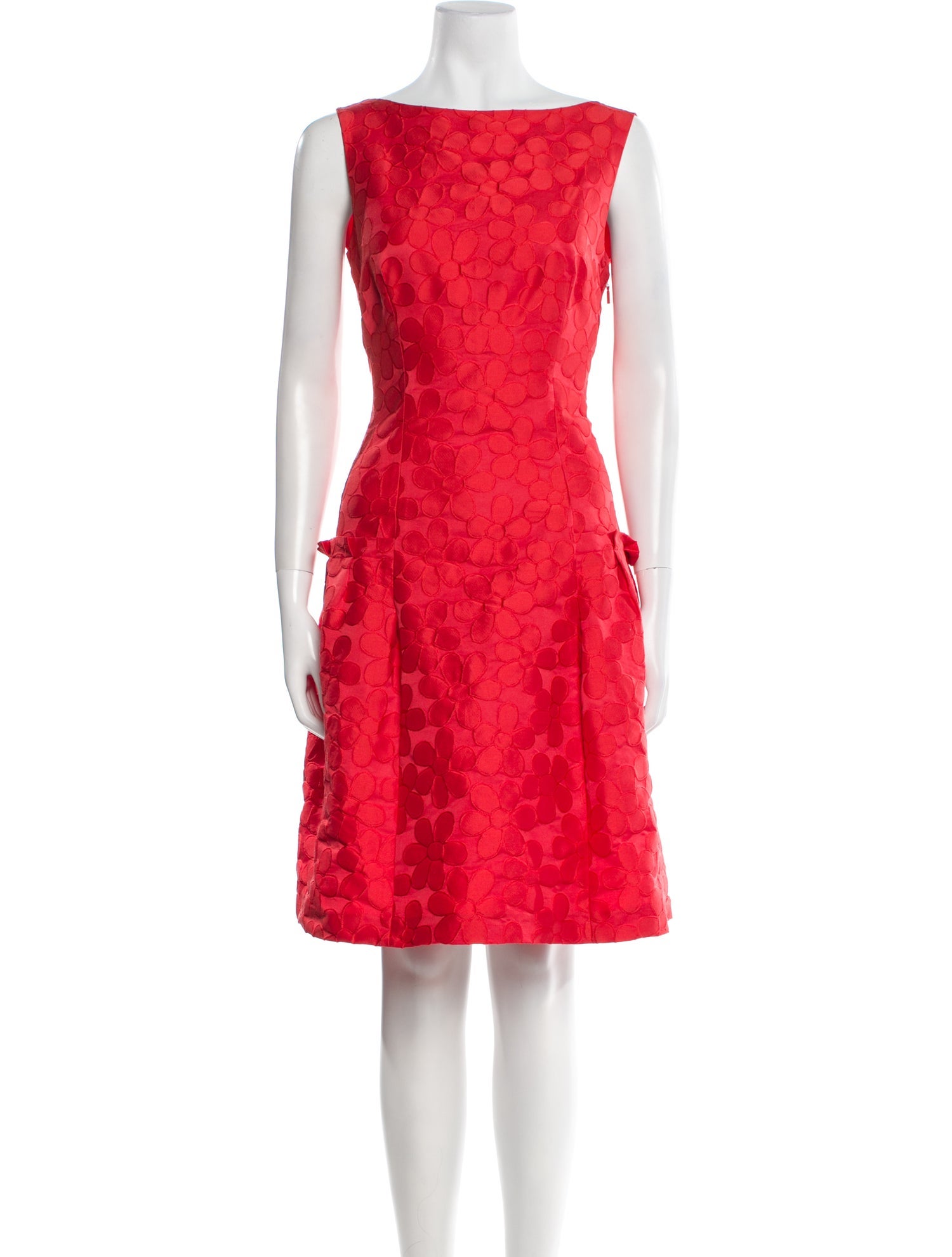 Carolina Herrera Floral Print Knee-Length Dress