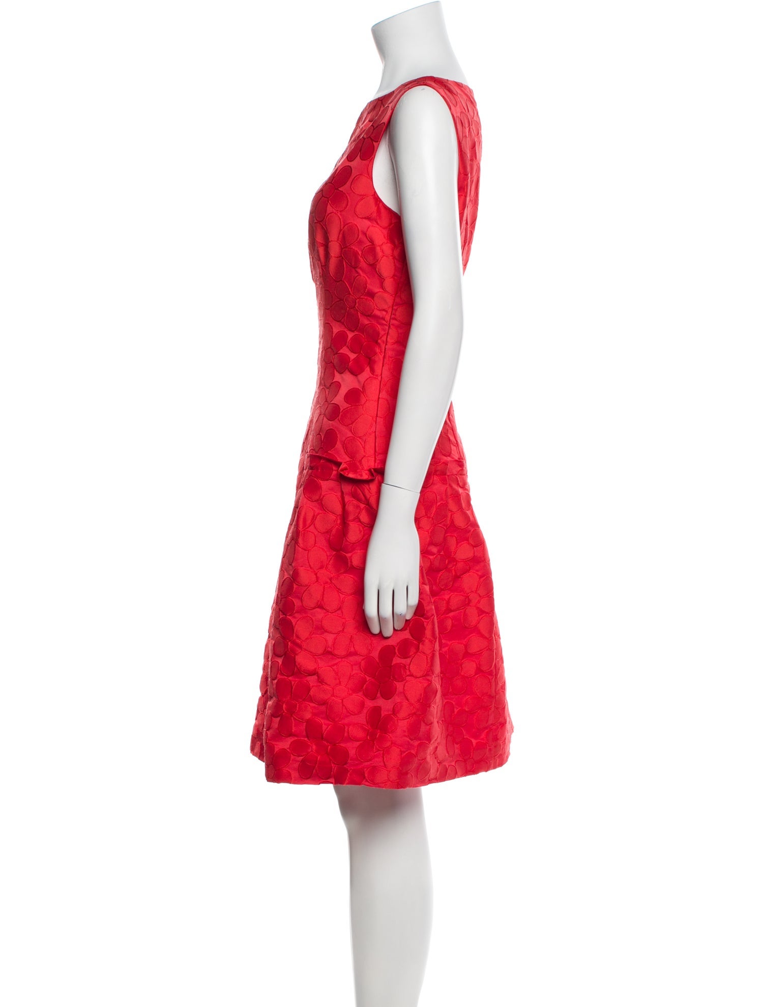 Carolina Herrera Floral Print Knee-Length Dress