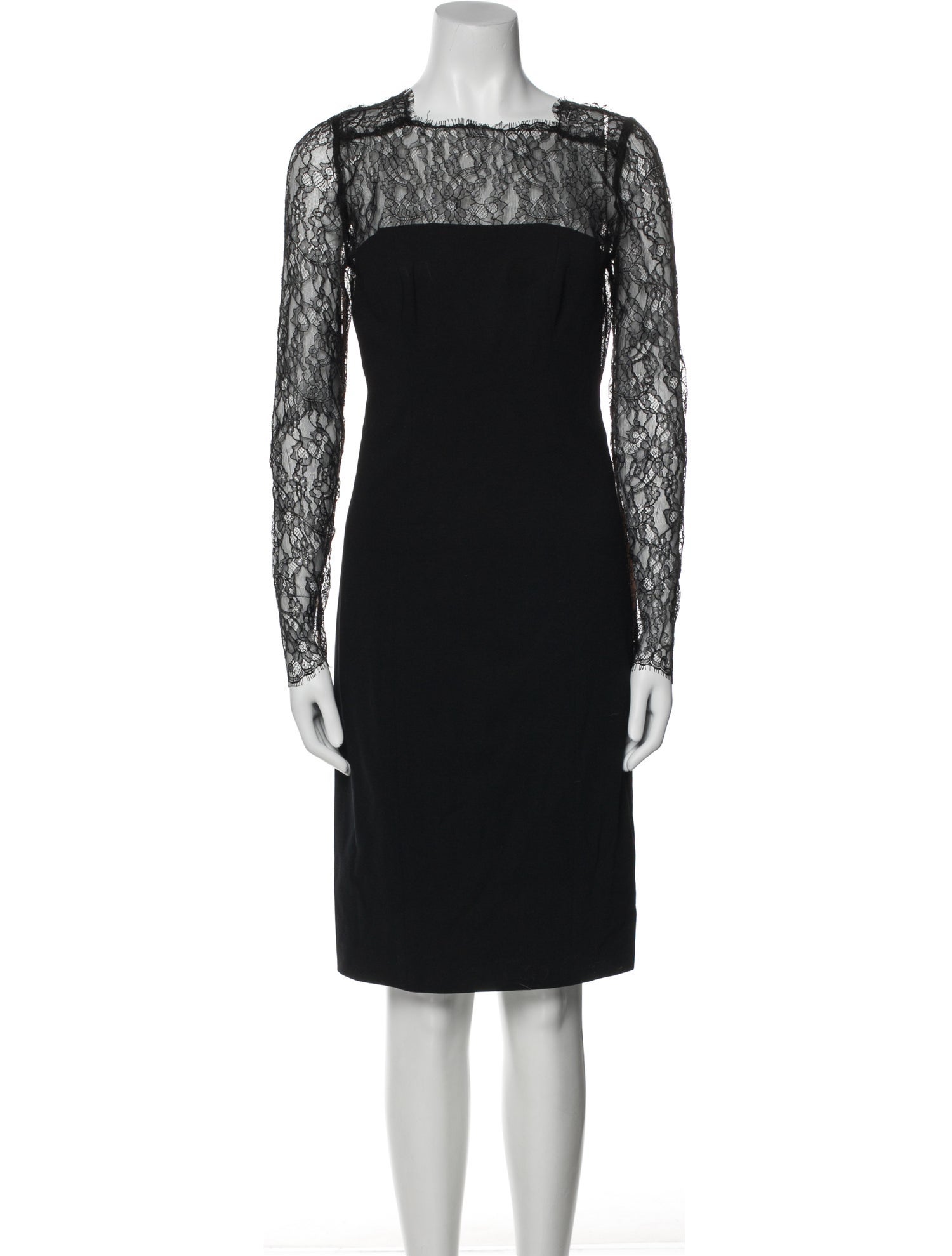 Carolina Herrera Bateau Neckline Knee-Length Dress