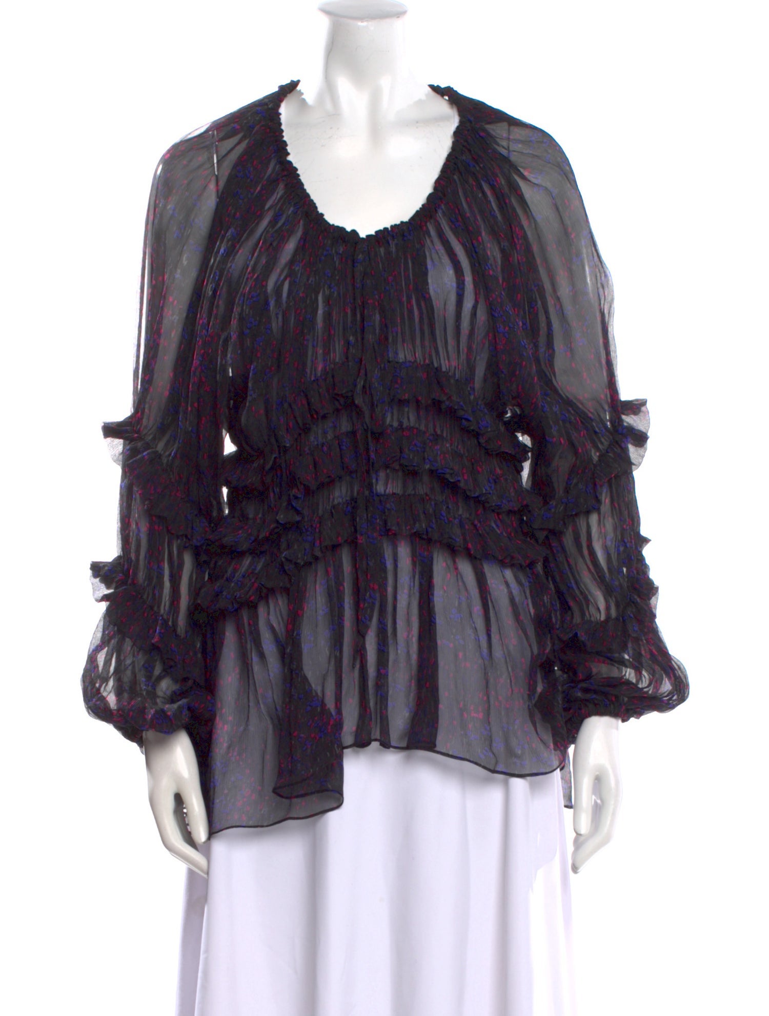 Carolina Herrera Silk Printed Blouse