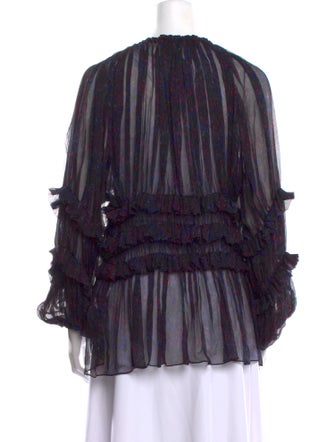 Carolina Herrera Silk Printed Blouse