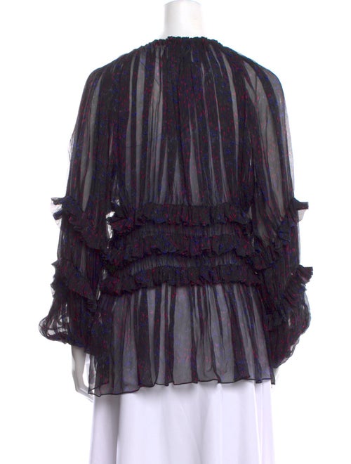 Carolina Herrera Silk Printed Blouse