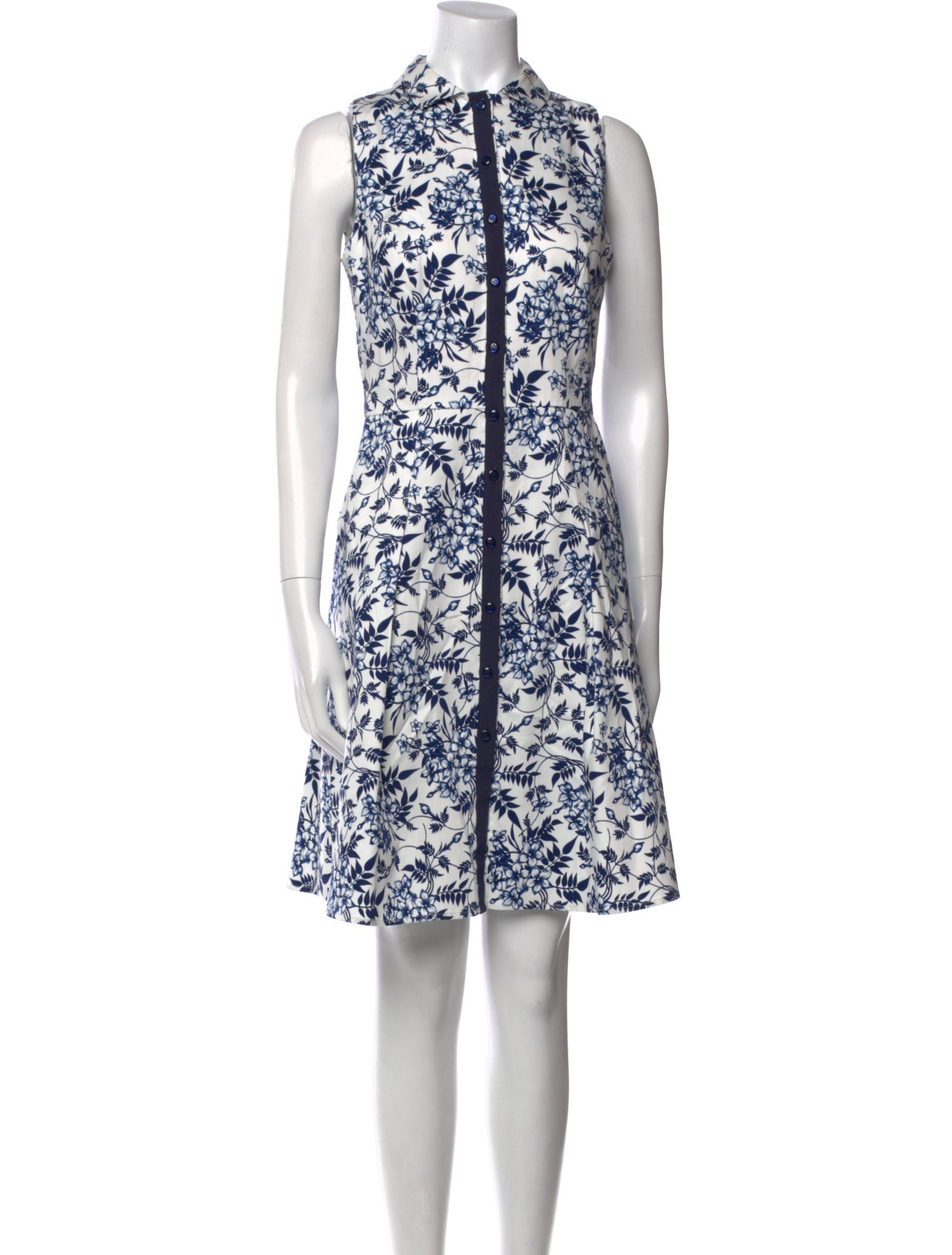 Carolina Herrera Floral Print Knee-Length Dress
