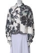 Carolina Herrera Printed Long Sleeve Button-Up Top