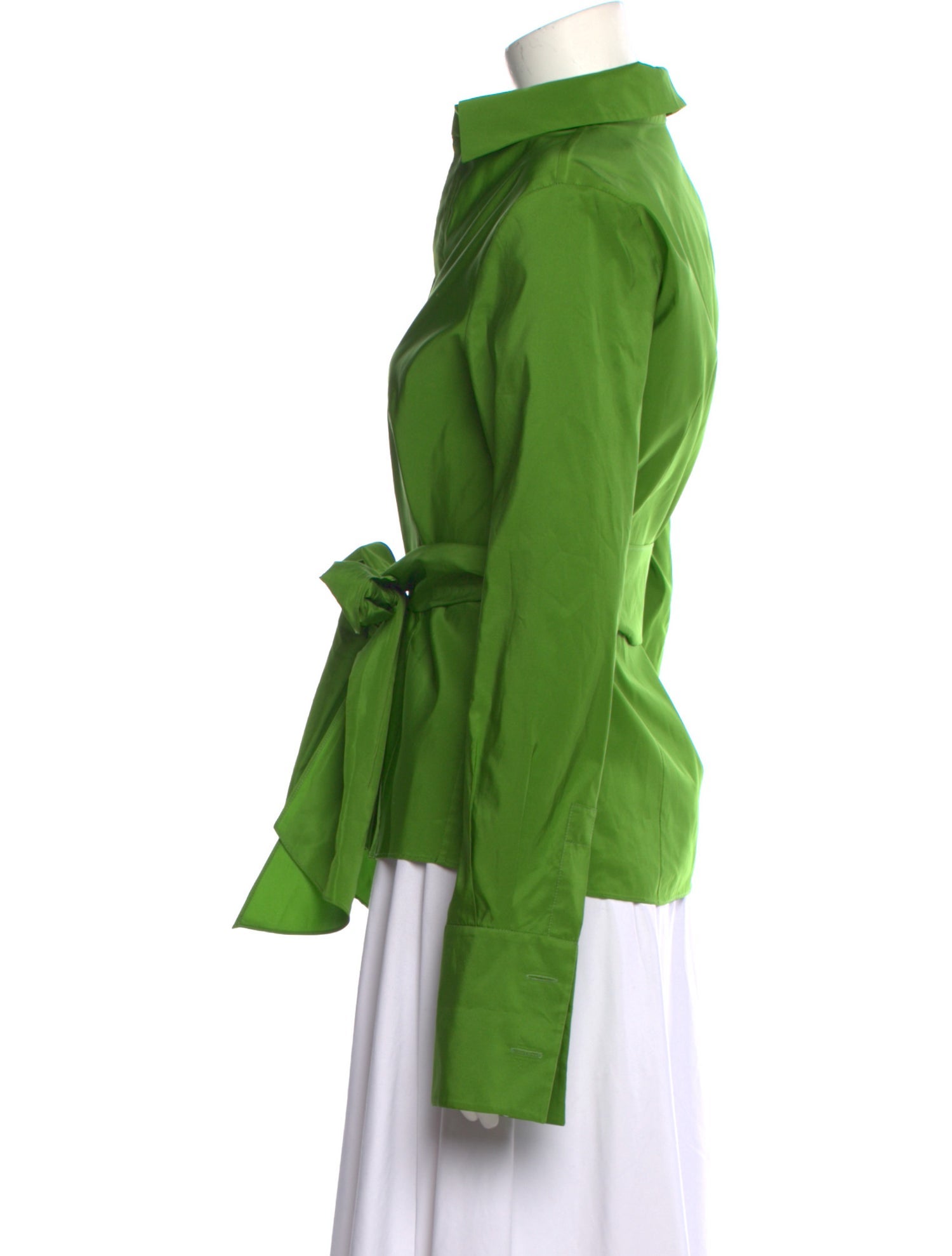 Carolina Herrera V-Neck Long Sleeve Blouse w/ Tags