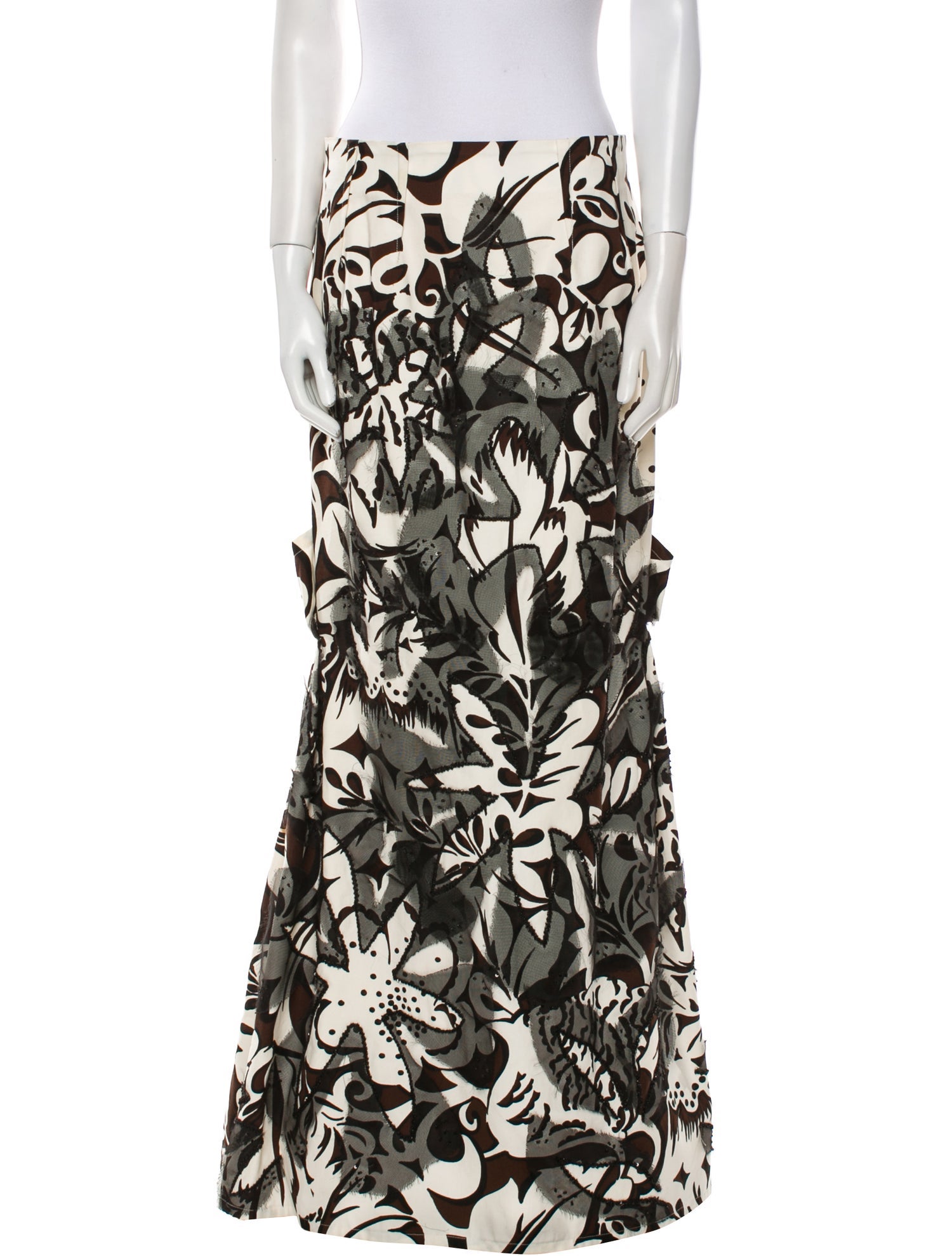 Carolina Herrera Linen Long Skirt