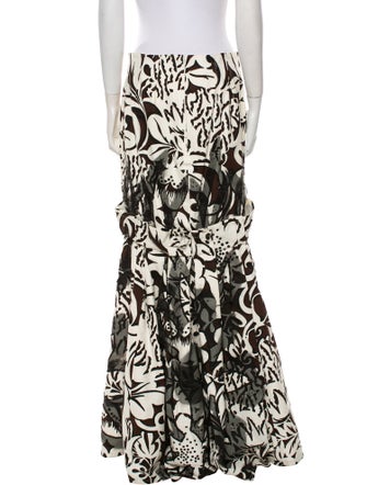 Carolina Herrera Linen Long Skirt