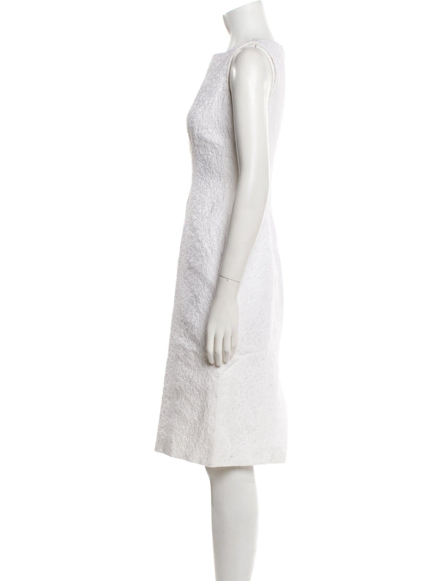 Carolina Herrera Bateau Neckline Knee-Length Dress