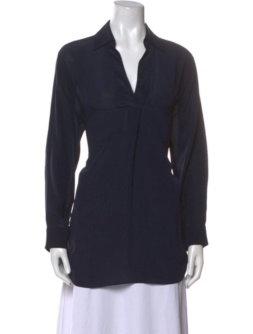 Carolina Herrera Silk V-Neck Tunic