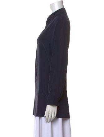 Carolina Herrera Silk V-Neck Tunic
