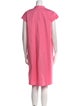 Carolina Herrera Mock Neck Knee-Length Dress