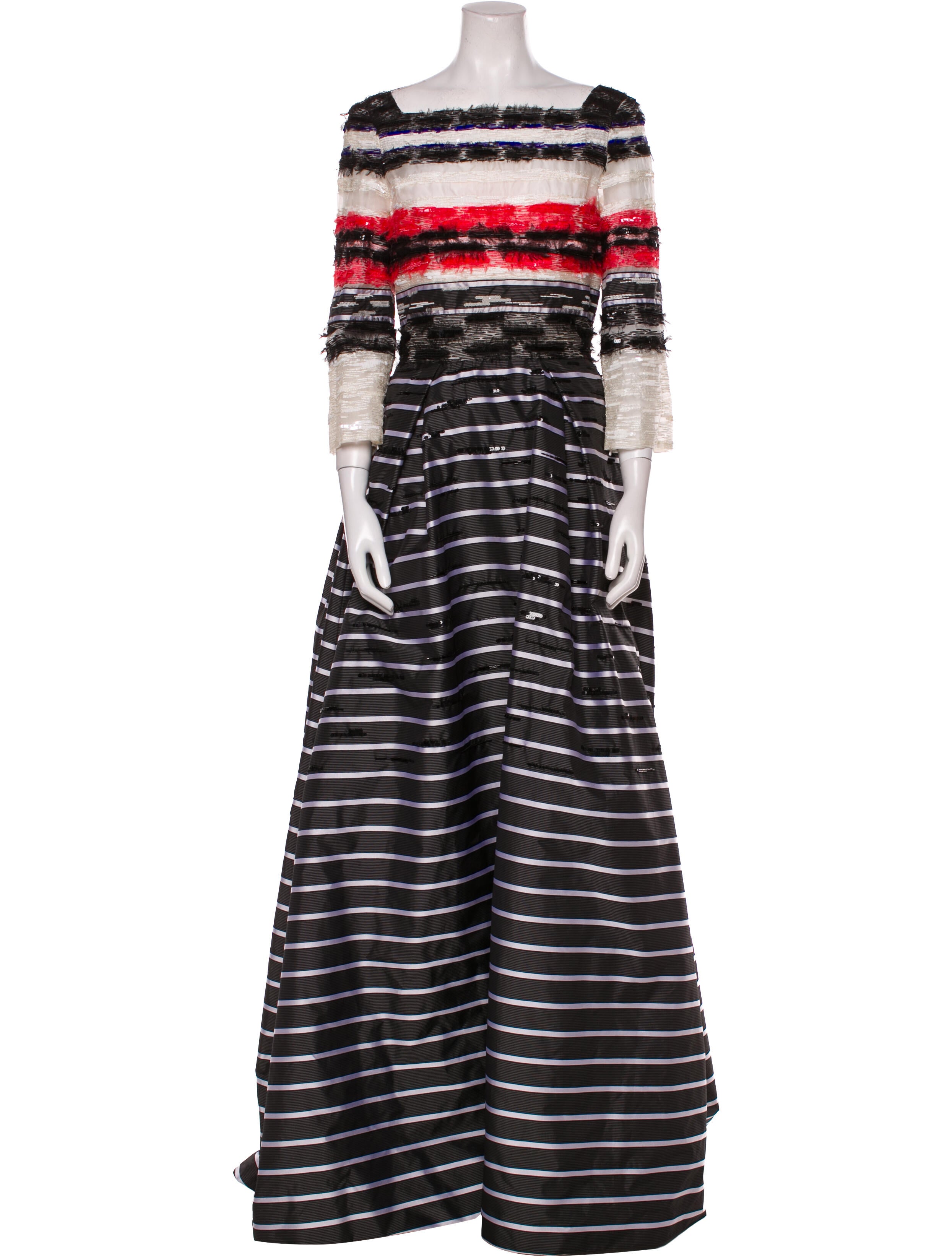 Carolina Herrera Striped Long Dress w/ Tags