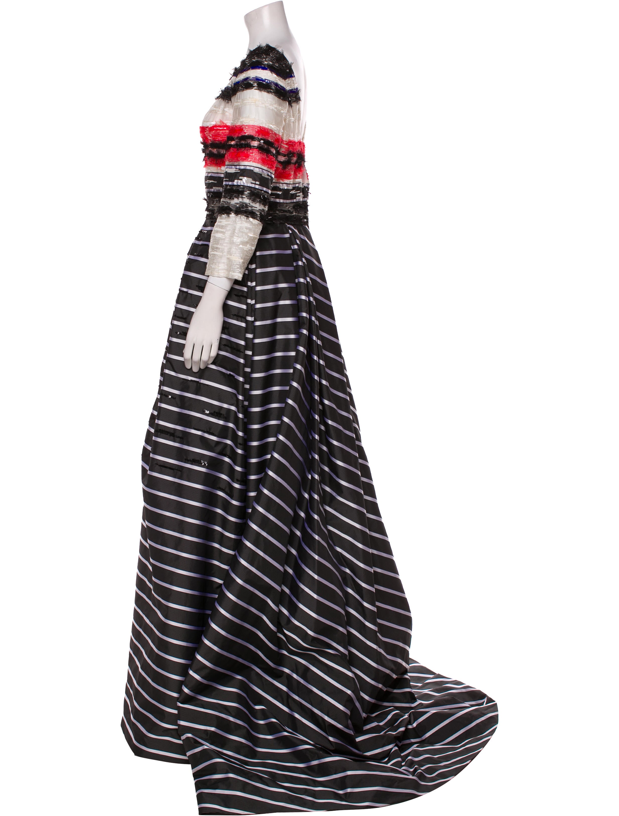 Carolina Herrera Striped Long Dress w/ Tags