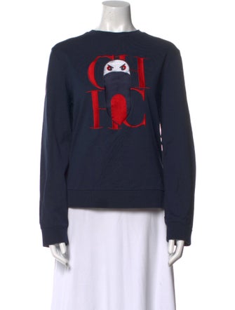 Carolina Herrera Graphic Print Crew Neck Sweatshirt