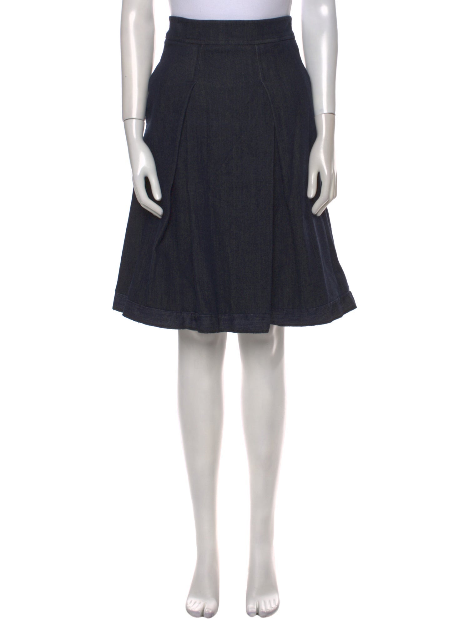 Carolina Herrera Pleated Accents Knee-Length Skirt
