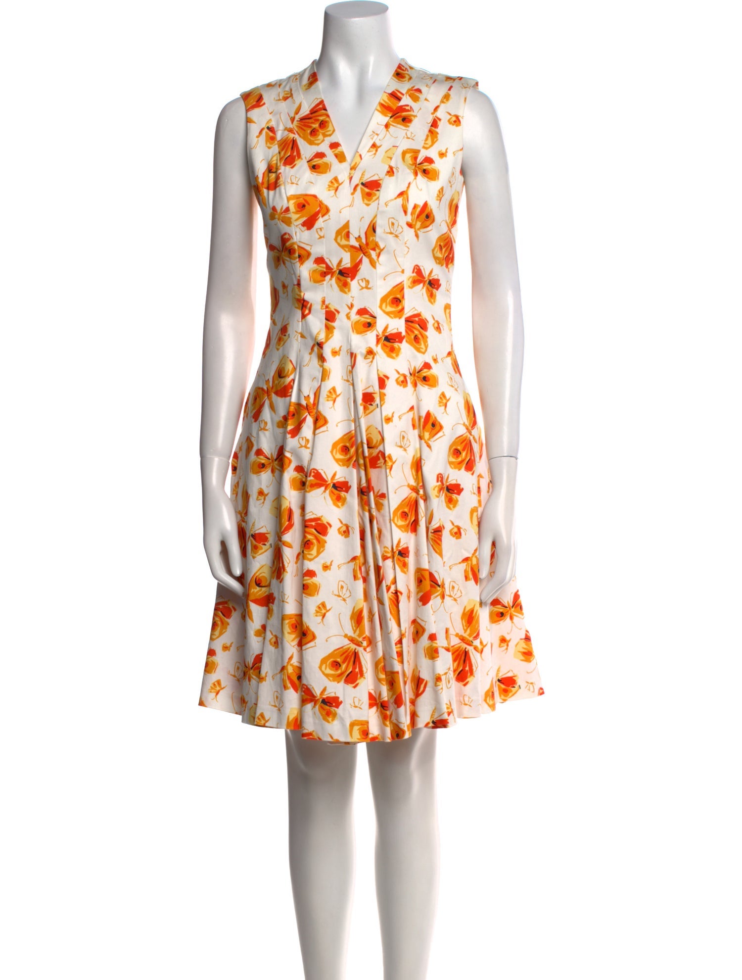 Carolina Herrera Floral Print Knee-Length Dress