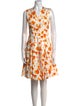 Carolina Herrera Floral Print Knee-Length Dress