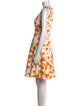 Carolina Herrera Floral Print Knee-Length Dress