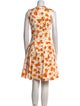 Carolina Herrera Floral Print Knee-Length Dress