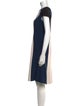 Carolina Herrera Colorblock Pattern Knee-Length Dress
