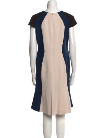 Carolina Herrera Colorblock Pattern Knee-Length Dress