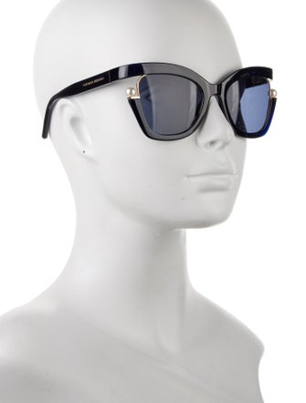 Carolina Herrera Signature Logo Wayfarer Sunglasses